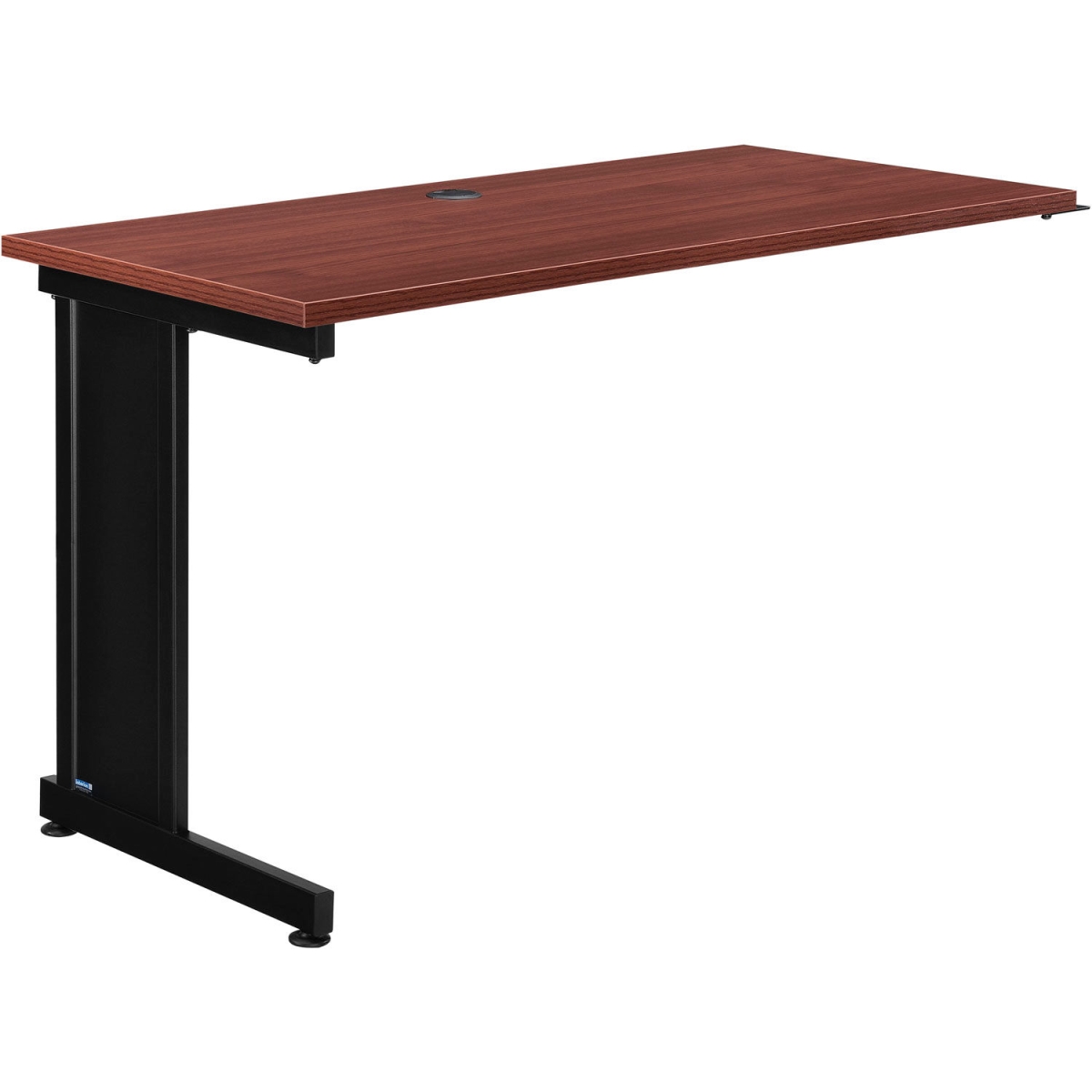 Interion Left Handed Return Table - Mahogany - 48 in. - Adjustable Legs