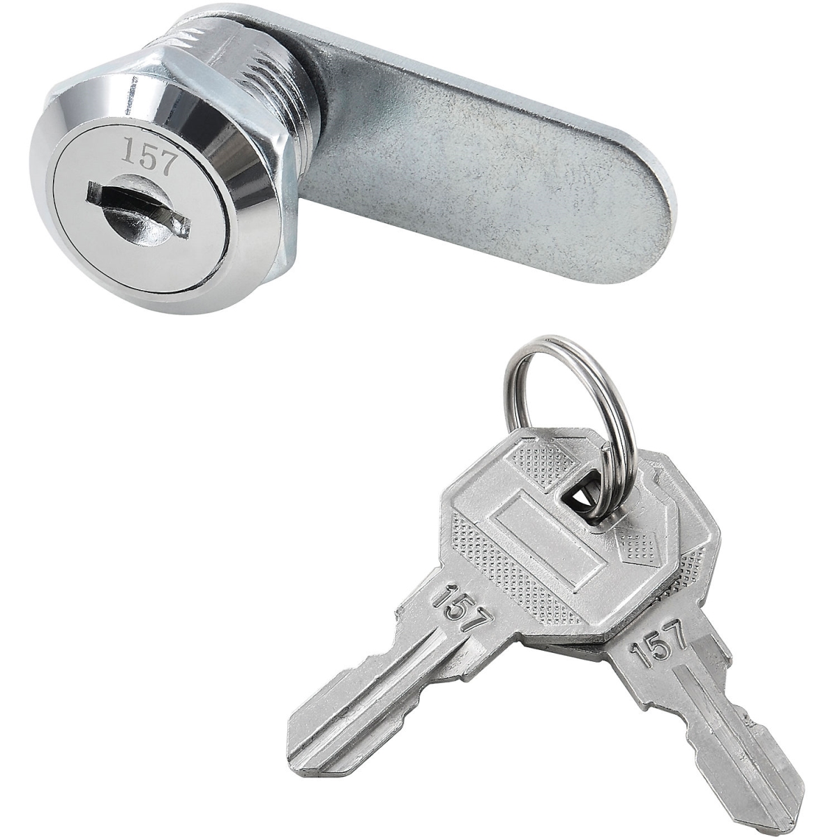 Global Industrial RP9907 Replacement Lock & Key Set for Narcotics Cabinets - Outer Door - Silver