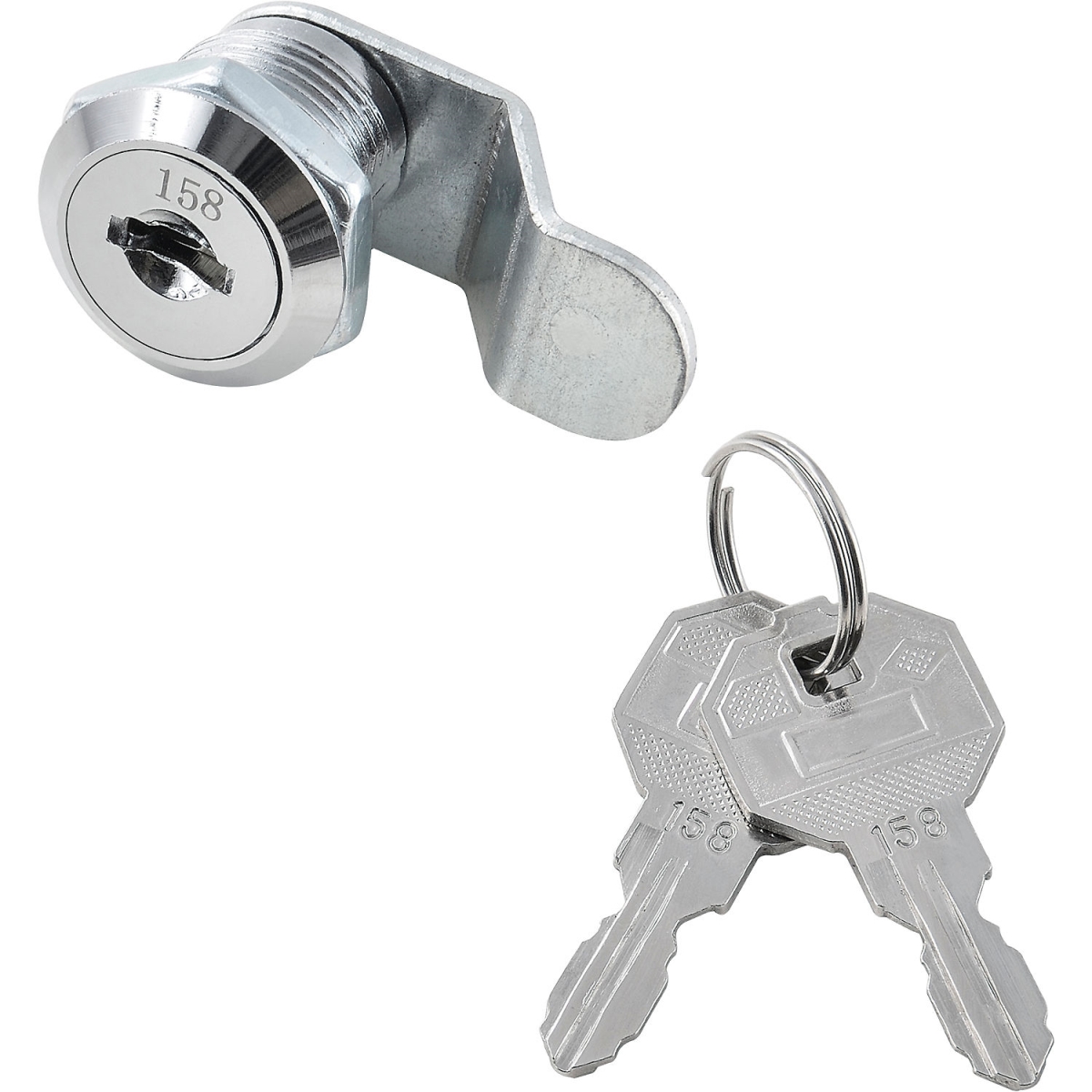 Replacement Lock & Key Set - Silver - Durable Steel - Compatible with Narcotics Cabinets