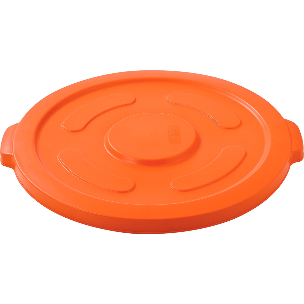 Global Industrial 240465BOR Plastic Trash Can Lid - 55 gal - Bright Orange