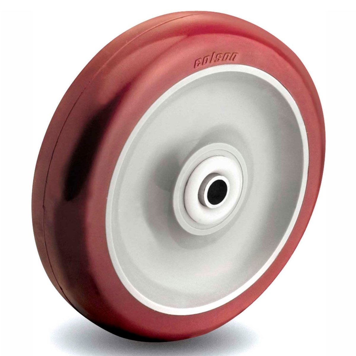 Picture of Colson B2186703 4 x 1.25 in. 2 Series Wheel 2.00004.944 Polyurethane on Polyolefin - 0.375 in. Delrin Bushing - Red
