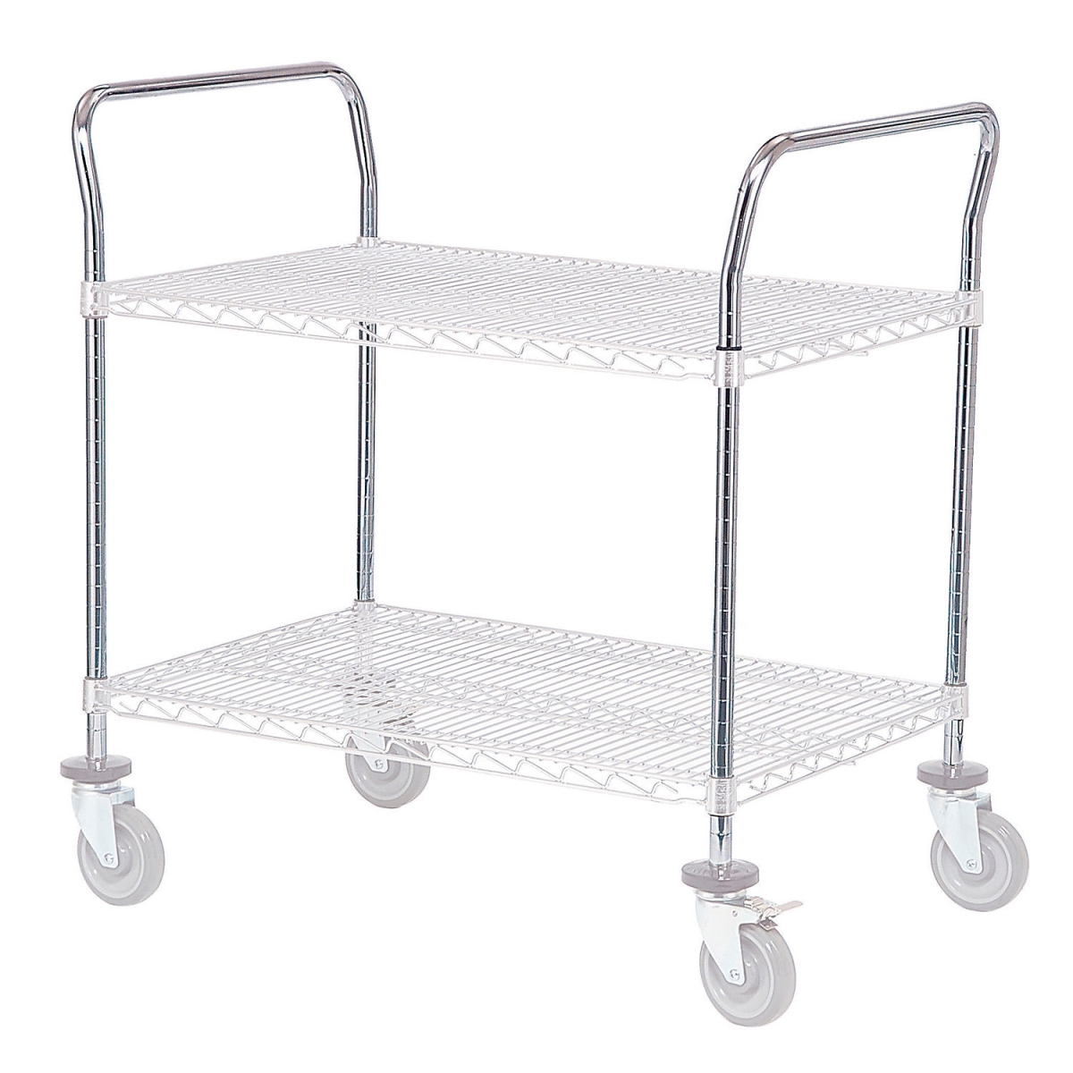 Global Industrial AH14C Nexel Chrome Utility Cart Handle - 14 in.