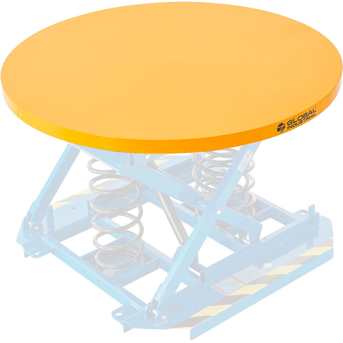 Global Industrial 293255 Solid Steel Top for Spring-Actuated Pallet Carousel 988295 - Yellow