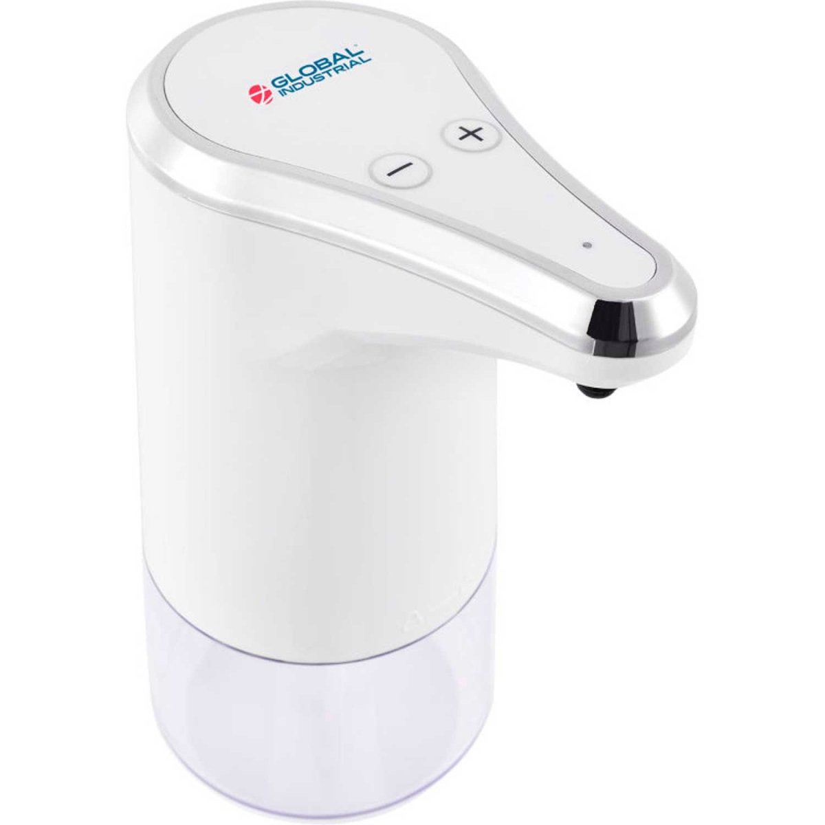 Picture of Global Industrial 641529 Countertop Automatic Soap or Sanitizer Gel Dispenser - 350 ml - White & Chrome