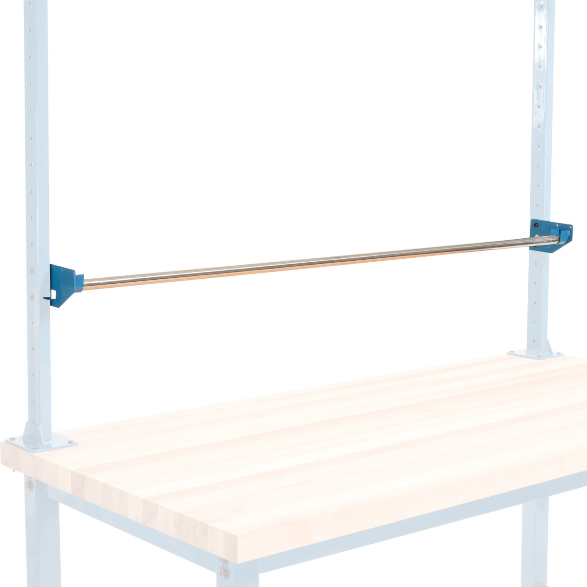 Global Industrial 493687 Steel Reel Holder for Workbench - Silver - 60 in.
