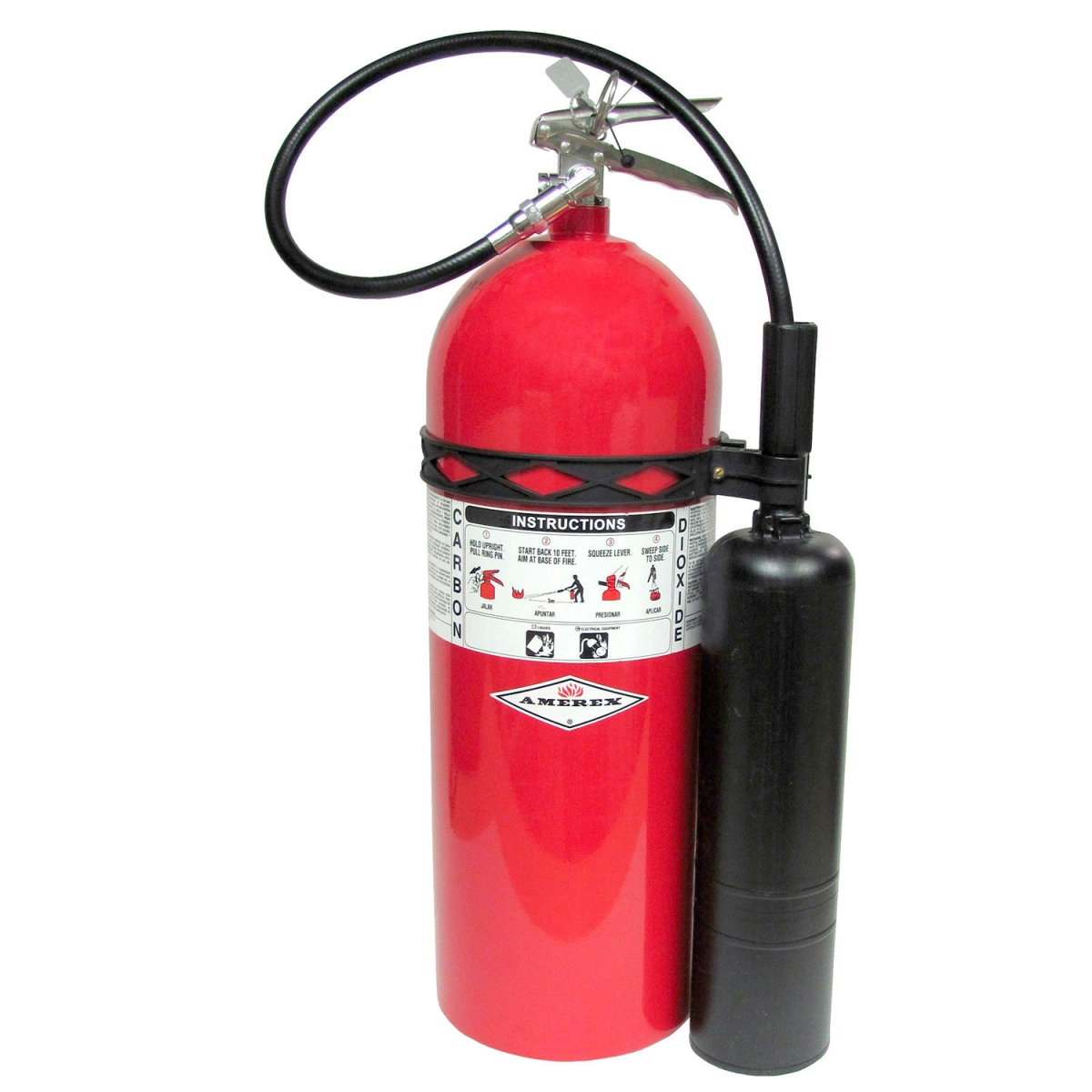 B2680337 CO2 Fire Extinguisher - Wall Mount - Type BC - Red - 20 lbs