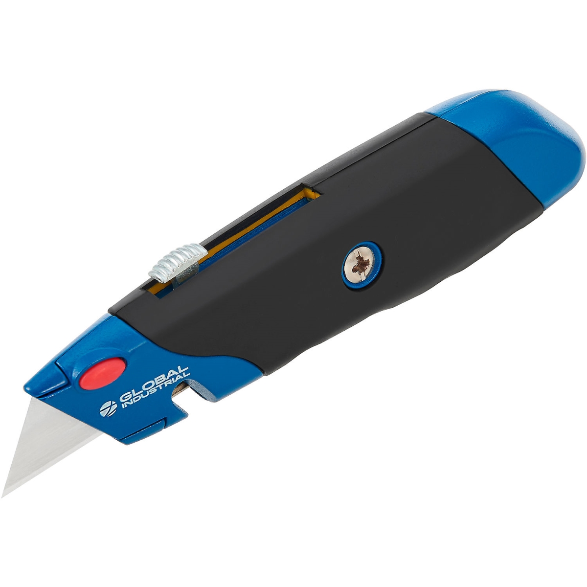 Picture of Global Industrial 338338 Utility Knife - Quick Change Blade - Storage & String Cutter - Blue