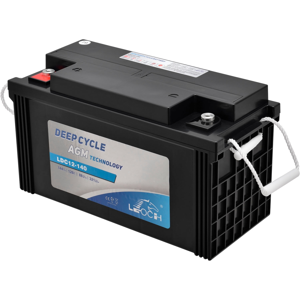 Global Industrial CRP1008 Replacement Battery for Cat Traction Scrubber 641746 - 12V-120Ah - Black