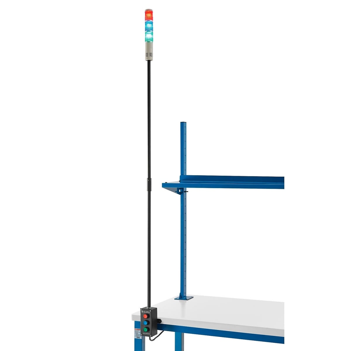 Global Industrial 493758 Workbench LED Stack Light - Silver