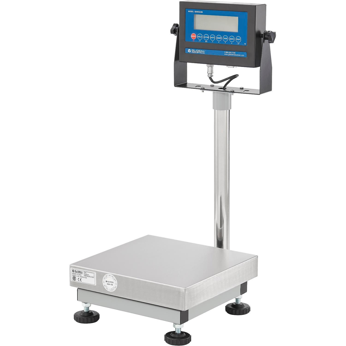 Global Industrial 412663 NTEP Bench Scale - LCD Display - Silver - 100 x 0.02 lbs