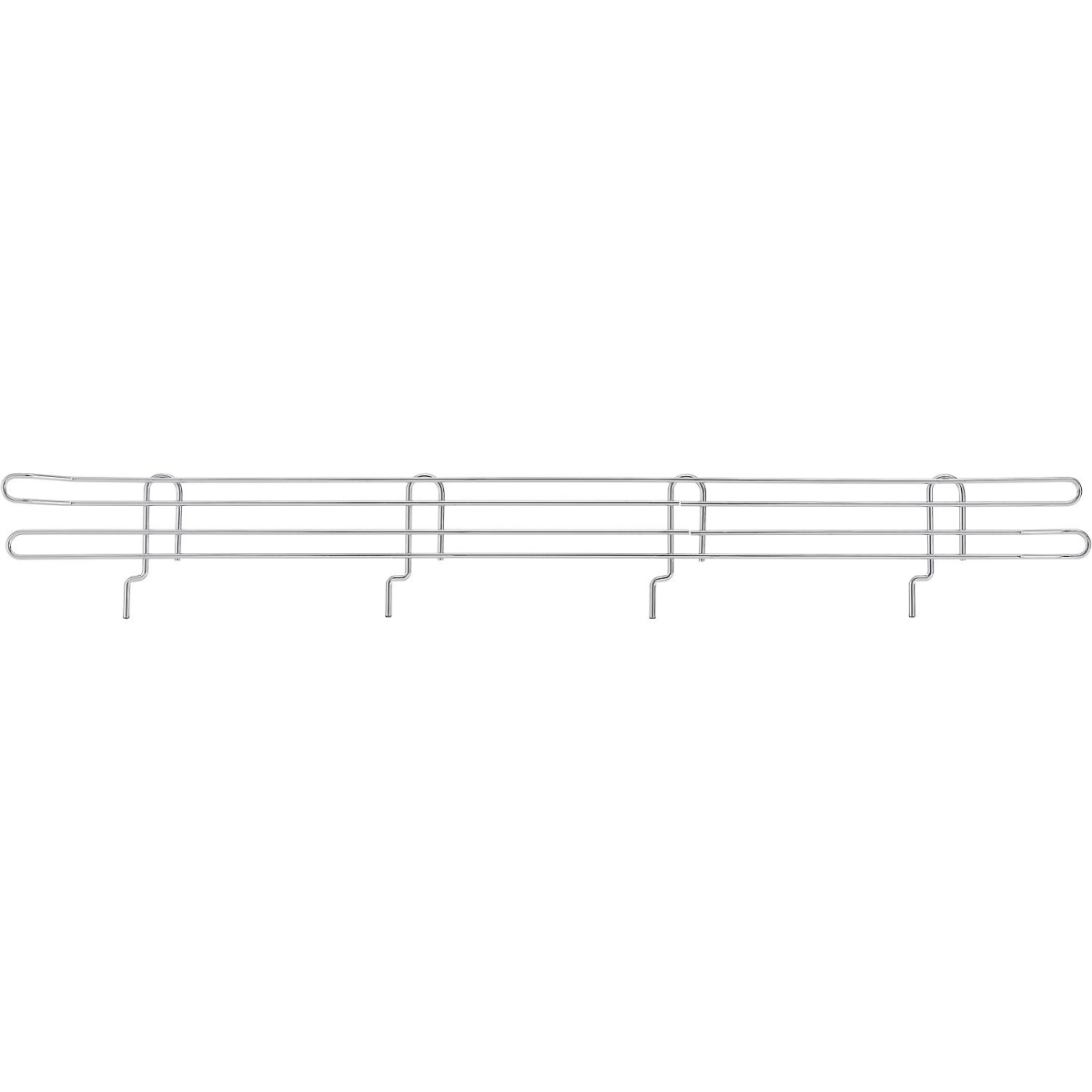 Chrome Ledge for Solid Shelves - 42 x 4 in. - 1 Pack - High Gloss Finish