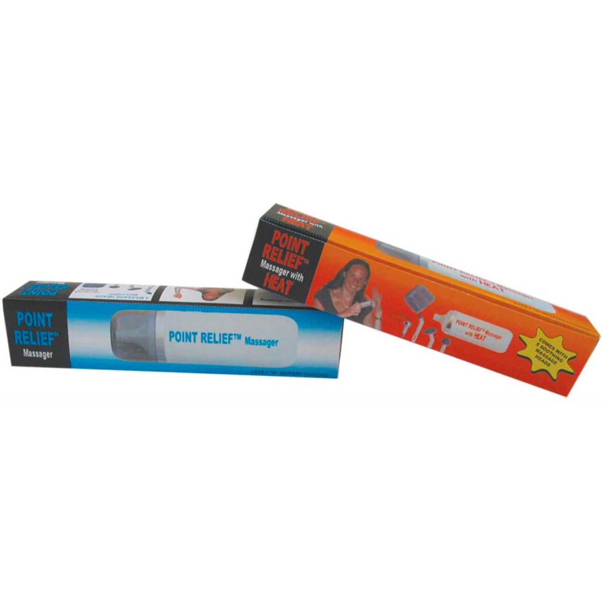 B2136741 Point Relief Mini-Massager with Accessories - White - Pack of 25