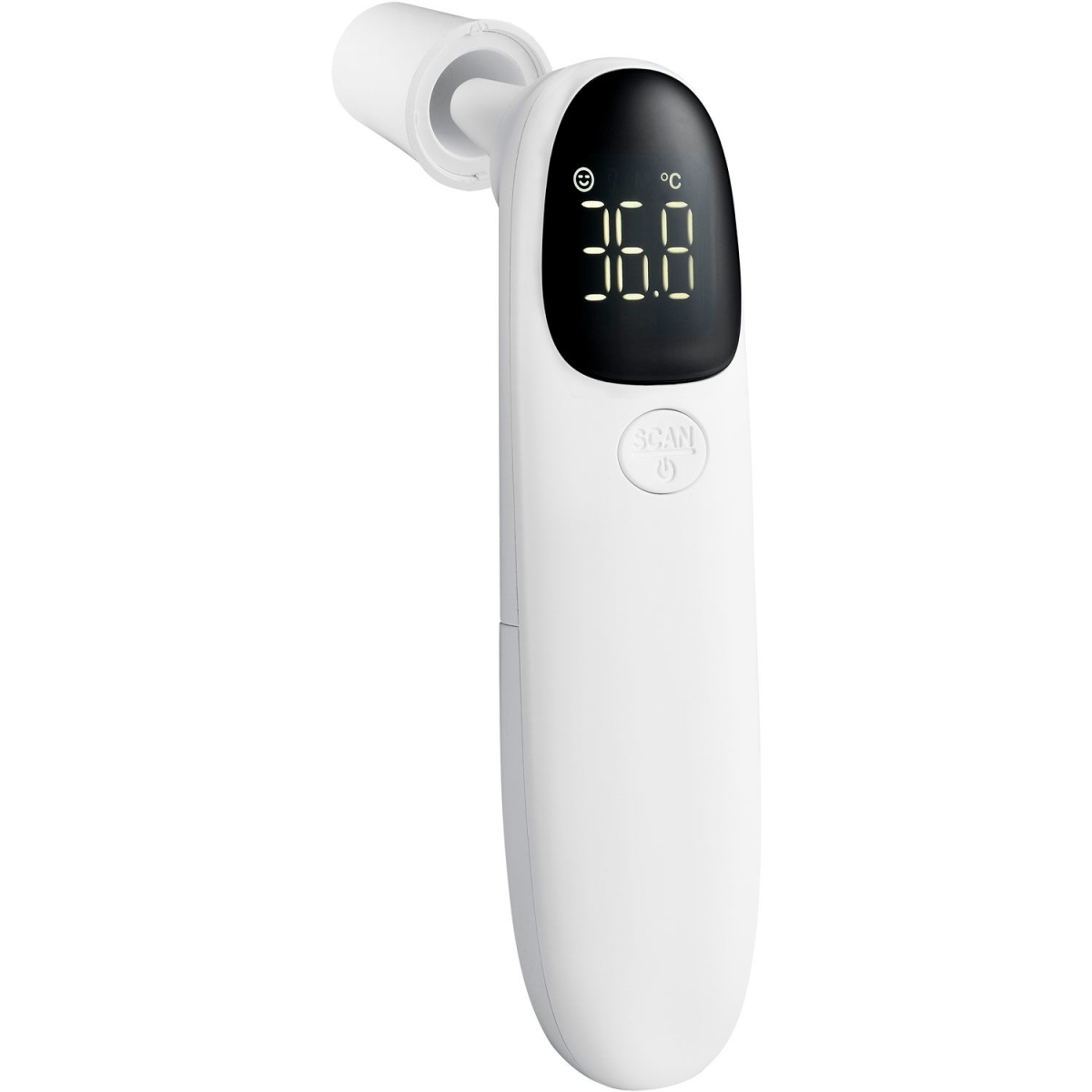 Picture of Global Industrial 436962 Forehead & Ear Digital Infrared Thermometer - White