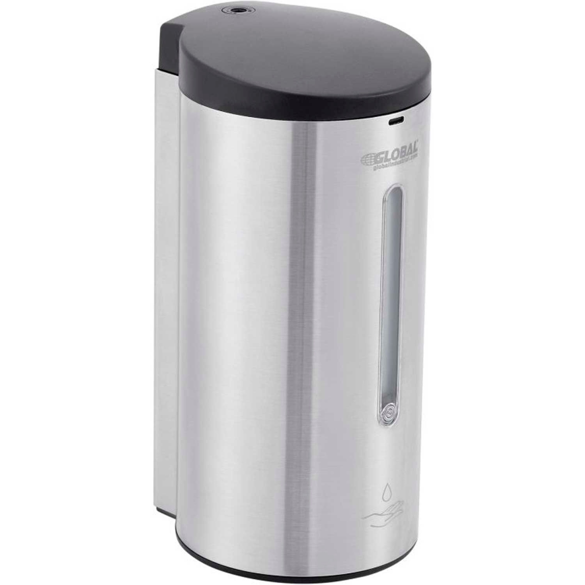 Picture of Global Industrial 641520 Automatic Liquid Soap & Sanitizer Dispenser - 700 ml - Stainless Steel - Brushed