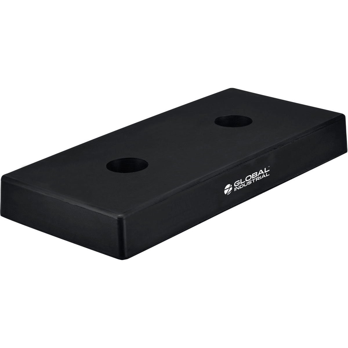 Global Industrial B53970 Molded Dock Bumper - Rectangular - 18 x 8 in. - Black
