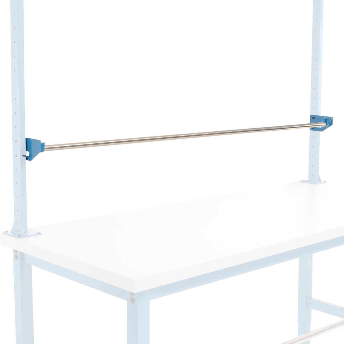 Global Industrial 493688 Steel Reel Holder for Workbench - Silver - 72 in.