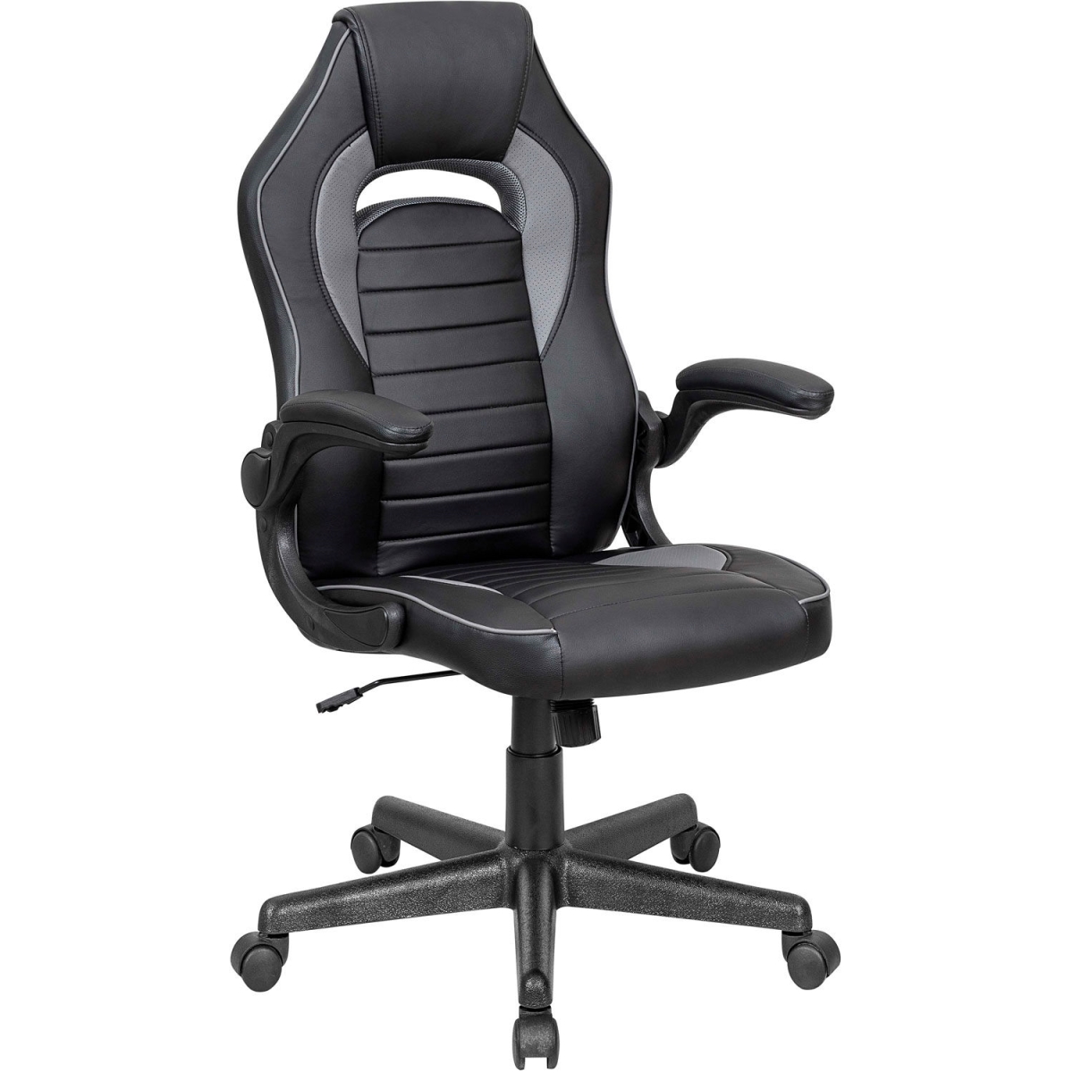 Interion Racing Chair - Black & Gray - Ergonomic Design - CAL117 Certified
