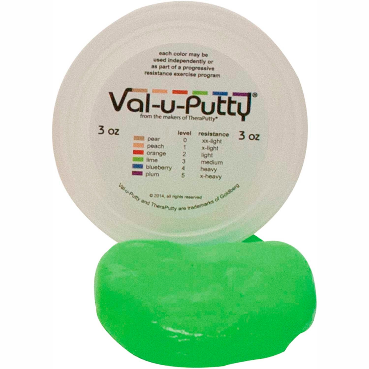 B2176944 Val-U-Putty Exercise Putty - Lime - Medium - 3 oz