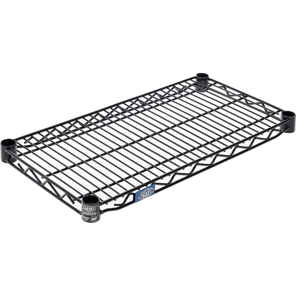 Global Industrial S1224B Nexel Black Epoxy Wire Shelf - 24 x 12 in.