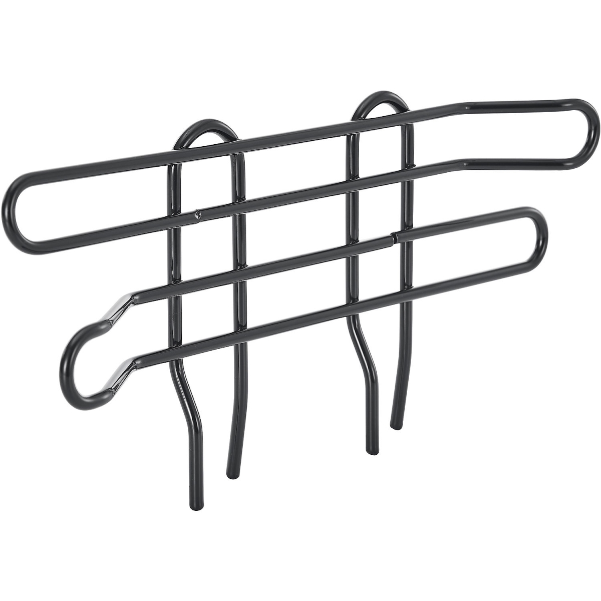 Global Industrial AL412B Nexel Black Epoxy Wire Ledge - 12 x 4 in.