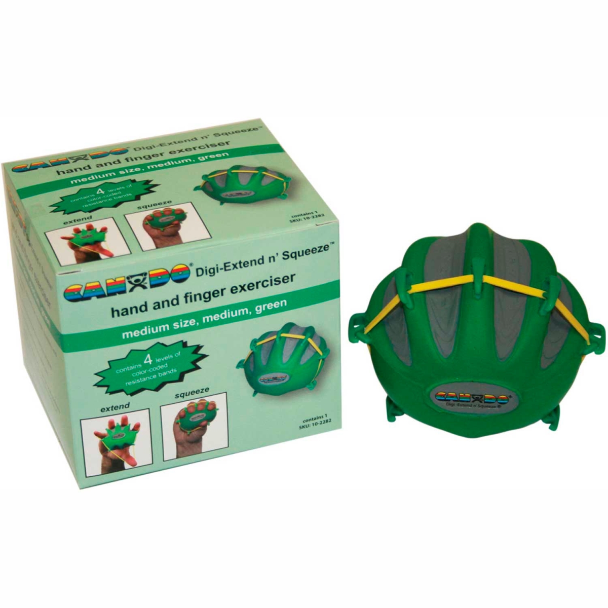 B2179203 CanDo Digi-Extend N Squeeze Exerciser - Moderate - Green - Large
