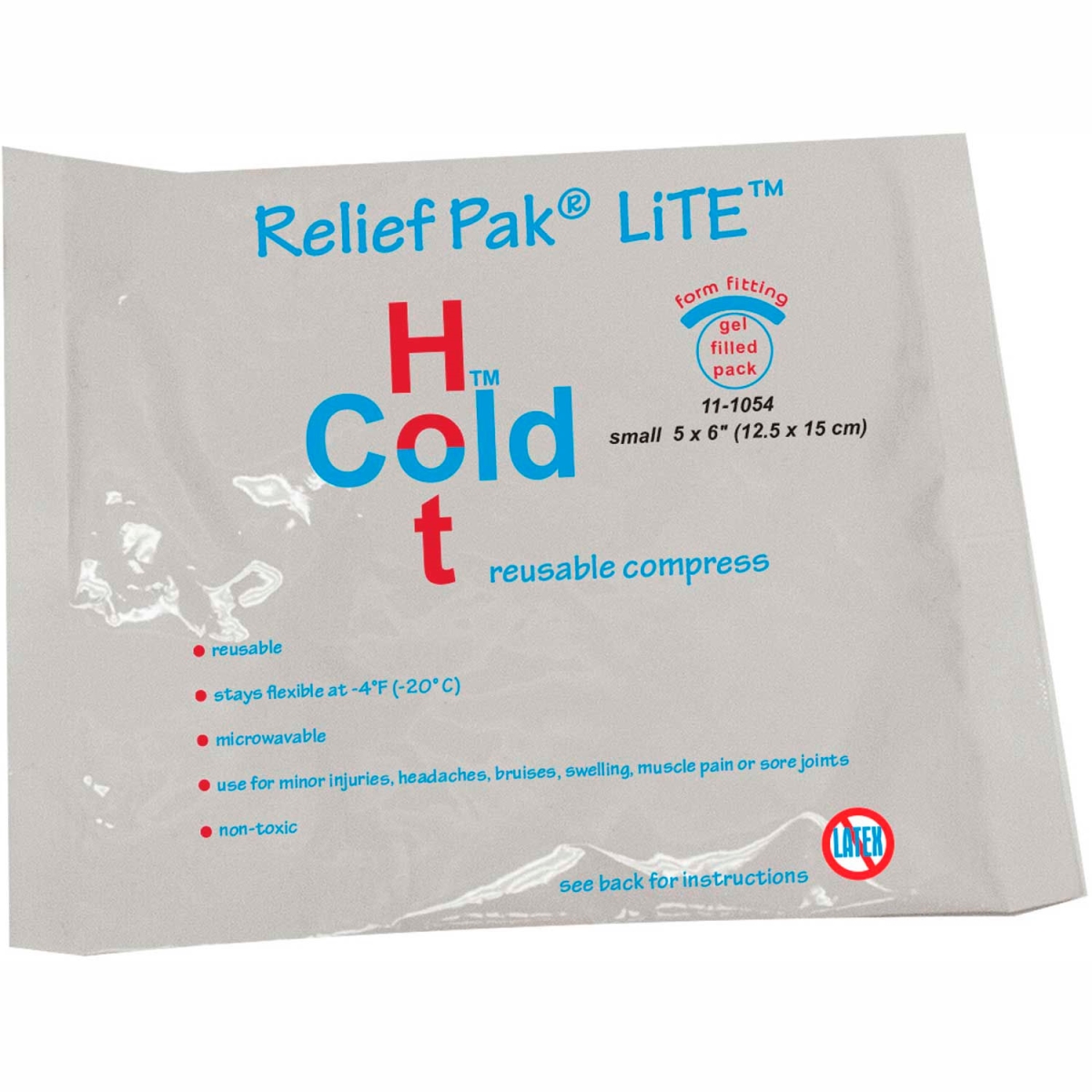 Picture of Fabrication B2194331 Relief Pak Lite Reusable Hot & Cold Pack - 5 x 6 in. - White - Case of 12