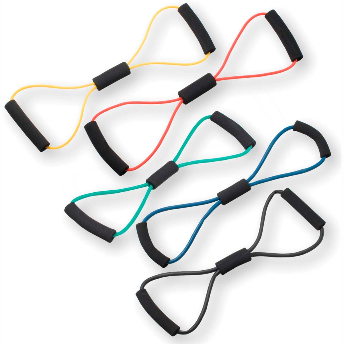 B2188404 CanDo Bowtie Tubing Exerciser - 22 in. - Assorted - 5 Color Set