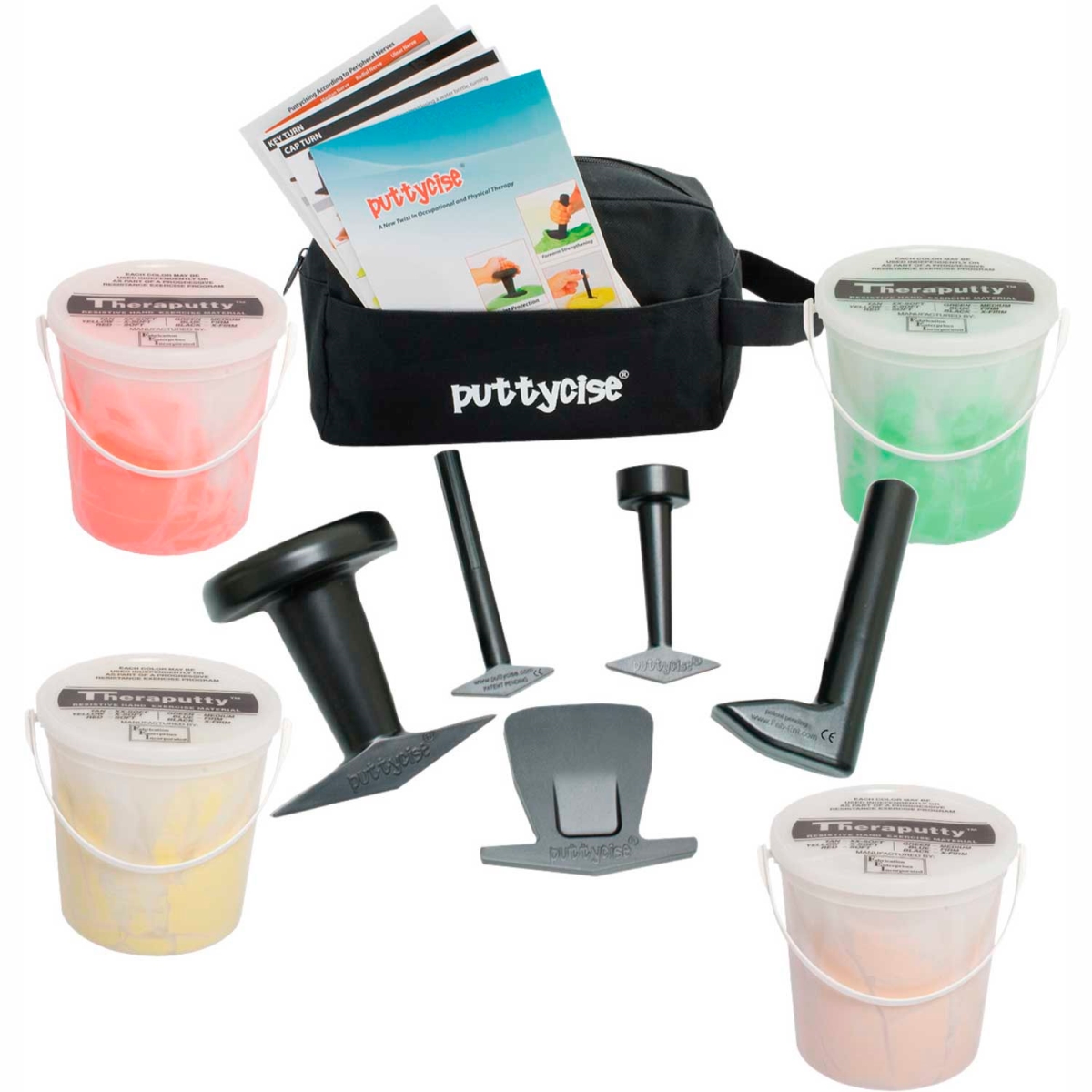 B2177089 Puttycise Thera Putty Set - 5 Tools - Putties - Easy - Multi Color - 4 x 5 lbs