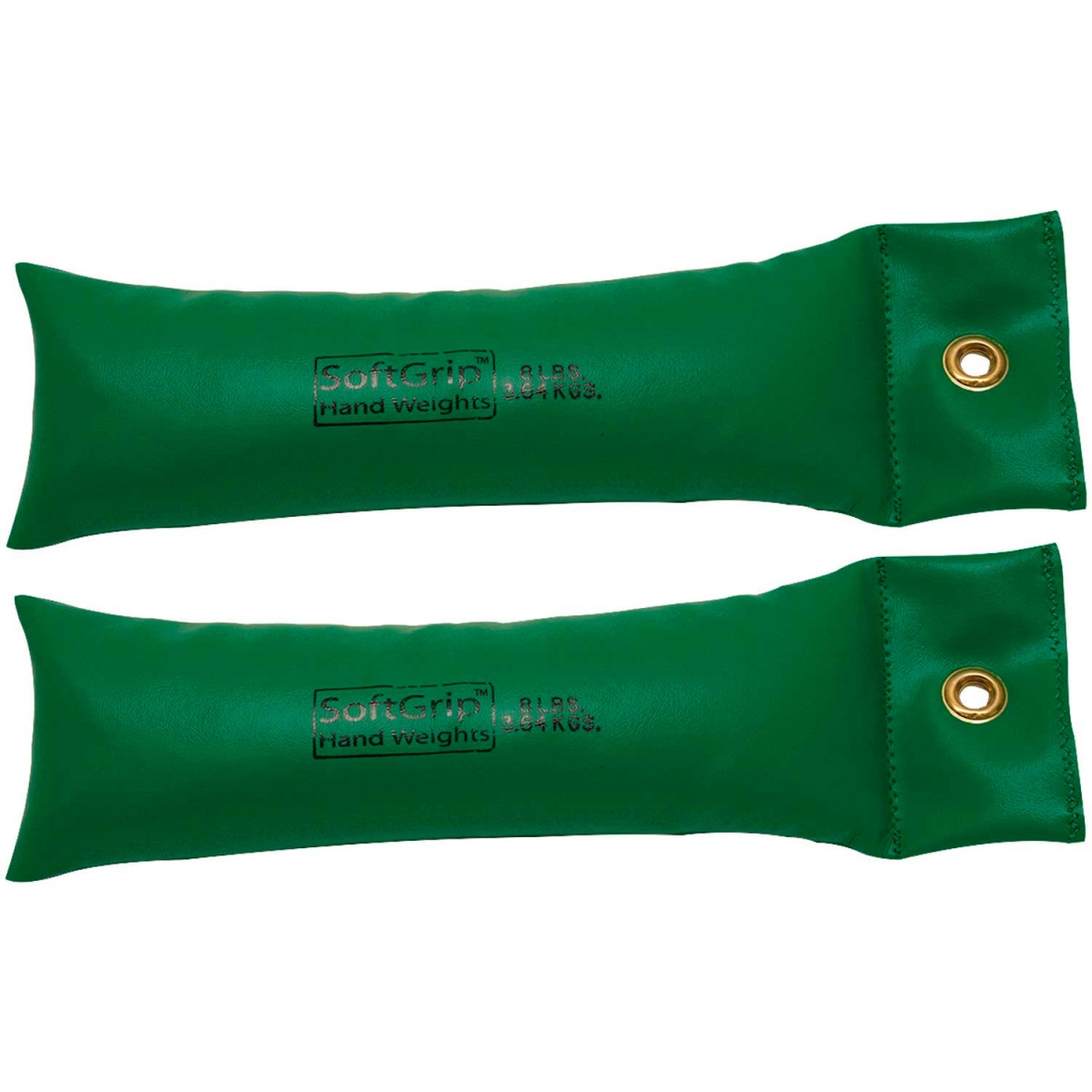 B2192607 CanDo SoftGrip Hand Weight - Green - Pack of 2 - 8 lbs