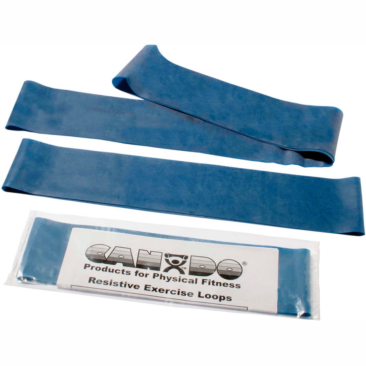 B2188705 10, 15 & 30 in. CanDo Exercise Band Loop Exerciser - Blue - 3 Piece