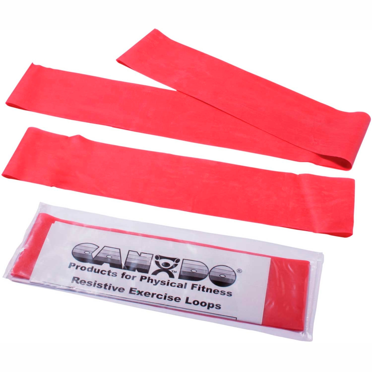 B2188721 10, 15 & 30 in. CanDo Exercise Band Loop Exerciser - Red - 3 Piece