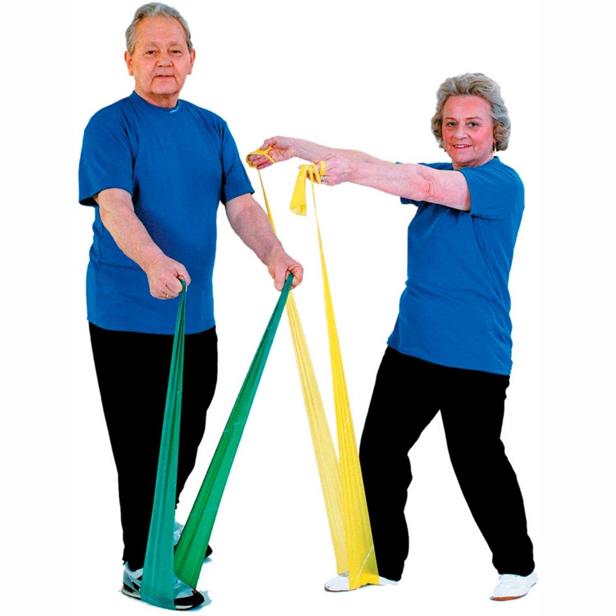 5 ft. Latex-Free Exercise Band - Heavy - Blue & Black - Durable Resistance