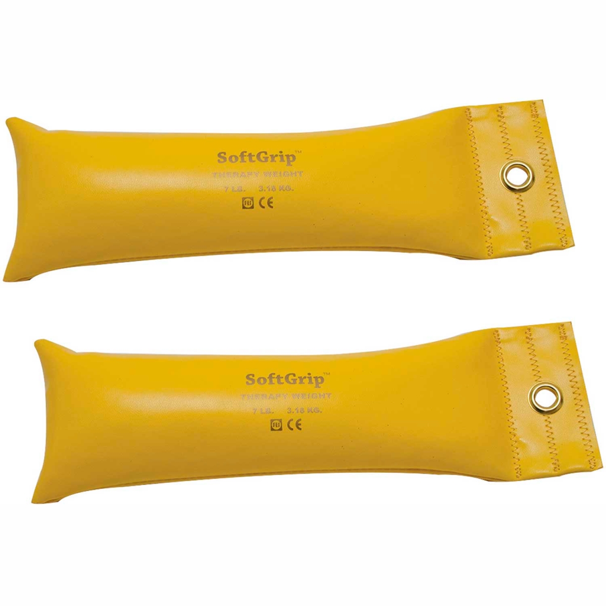SoftGrip Hand Weights - Yellow - Pack of 2 - 7 lbs - Comfortable Grip Design
