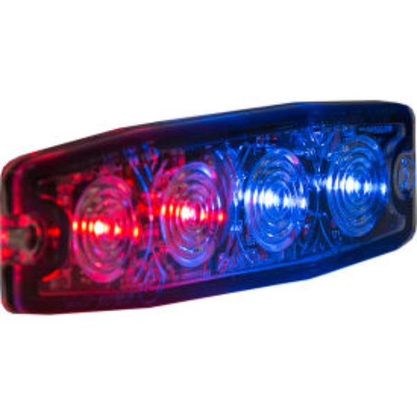 B2262884 4.4 in. Surface Mount Ultra-Thin Strobe Light with 4 LED - 8892245 - Red & Blue