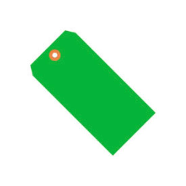 Global Industrial B43609 3.25 x 1.625 in. - Shipping Tag No. 2 - Fluorescent Green - Pack of 1000