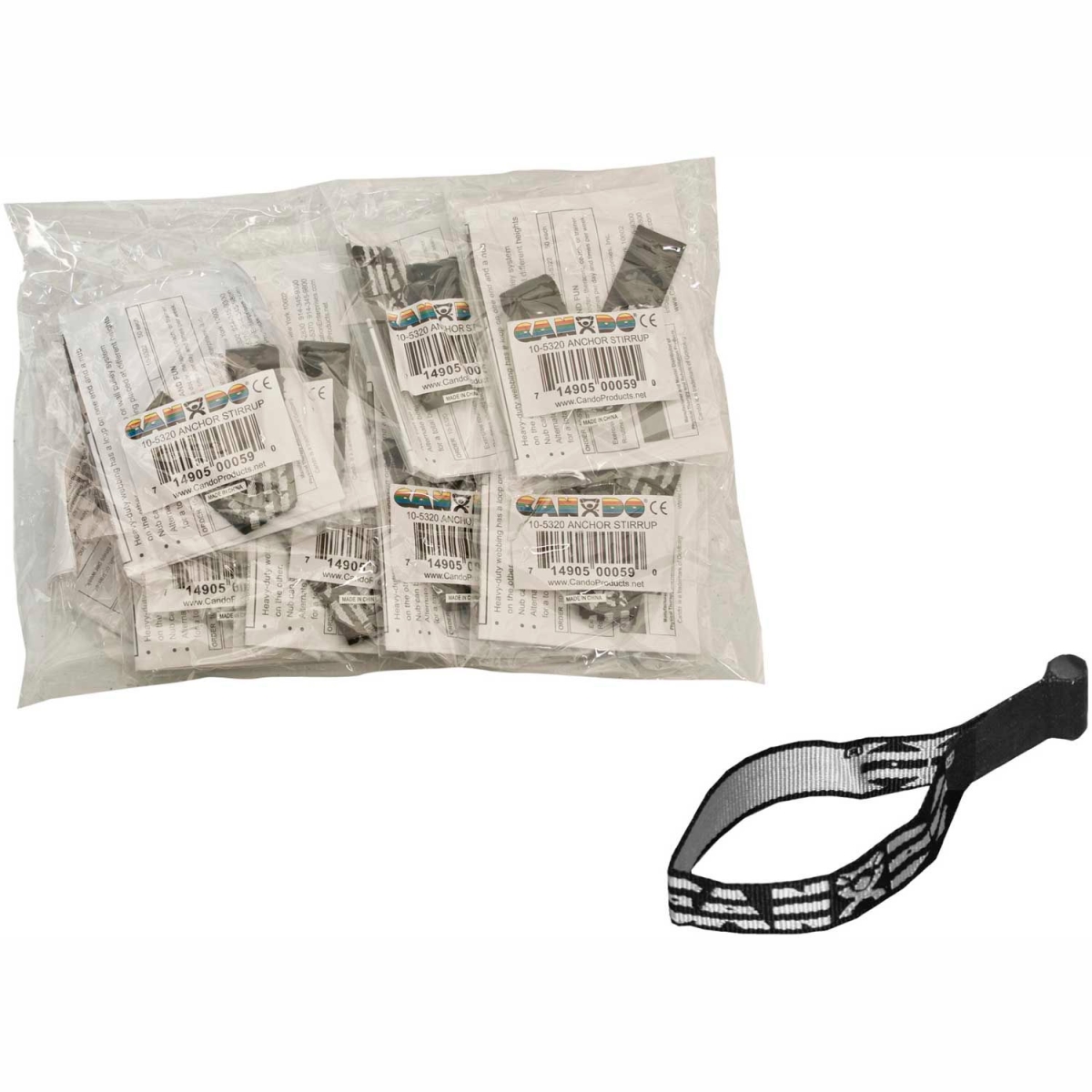 B2188319 CanDo Door Nub Anchor with Loop for Exercise Band & Tubing