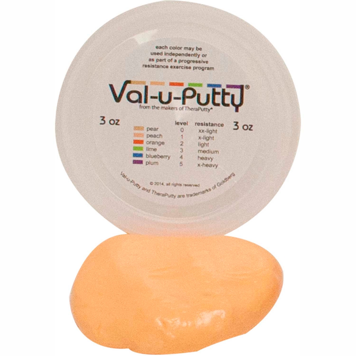 B2176953 Val-U-Putty Exercise Putty - Peach - X-Soft - 3 oz