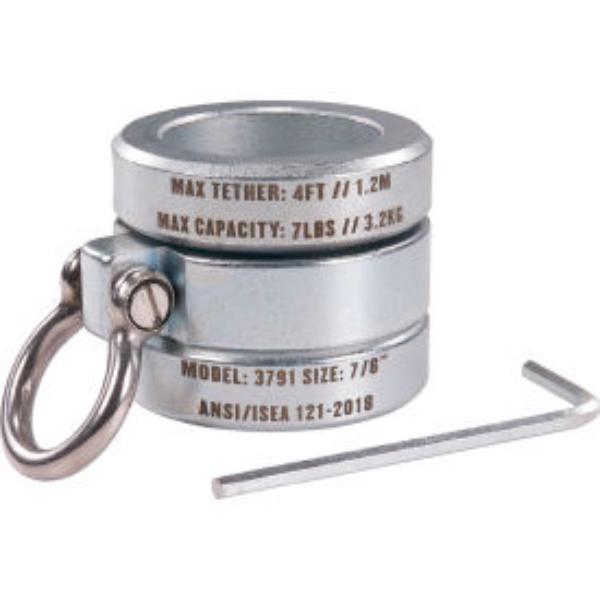 B3168704 Squids 3791 Connecting Bar Lock Collar with Tool Attachment Point - 0.875 in. - Silver - 7 lbs