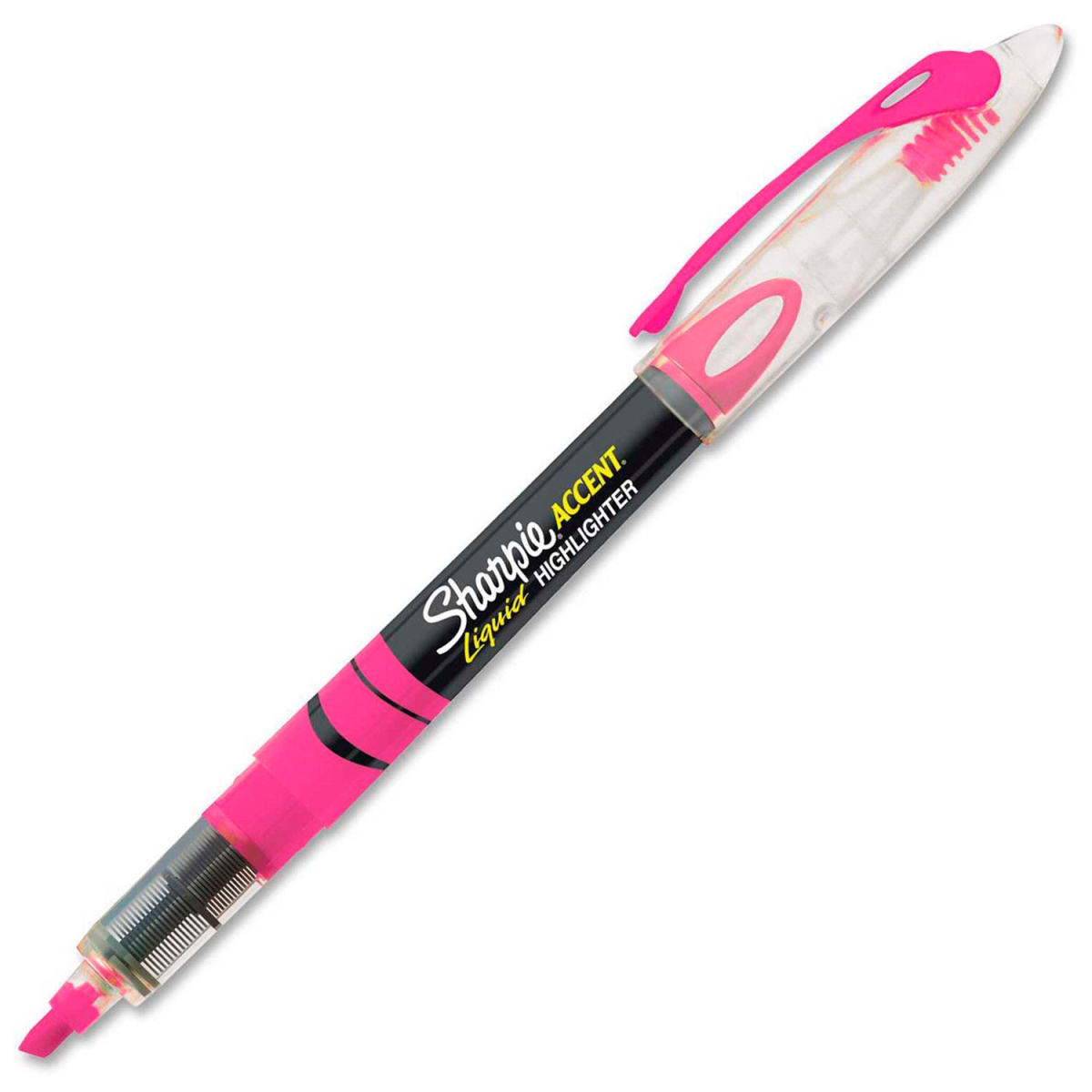 B789250 Sharpie Accent Pen Style Liquid Highlighter - Chisel Tip - Fluorescent Pink