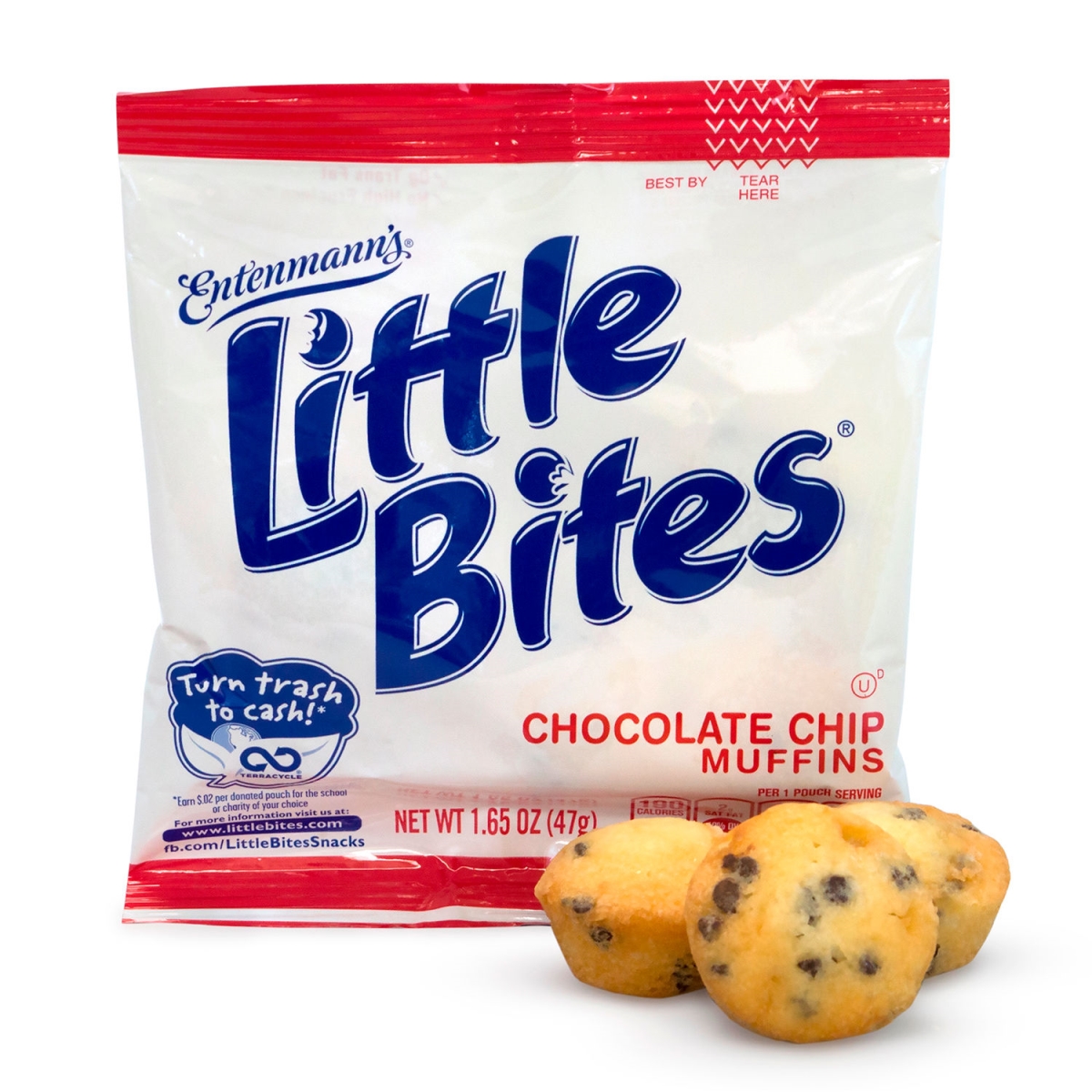 Picture of Green Rabbit Holdings B2946022 Entenmanns Little Bites Chocolate Chip Muffins - 20 Count