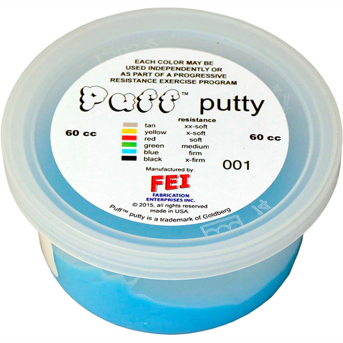 B2176872 Puff LiTE Color-Coded Exercise Putty - Firm - Blue - 60cc