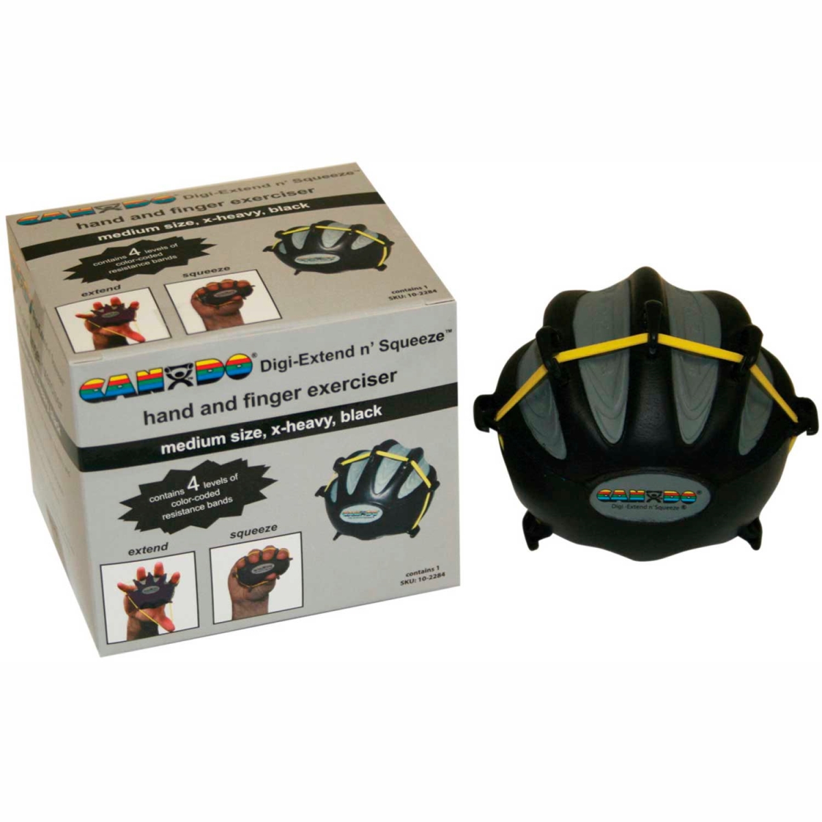 B2179188 CanDo Digi-Extend N Squeeze Exerciser - X-Heavy - Black - Large