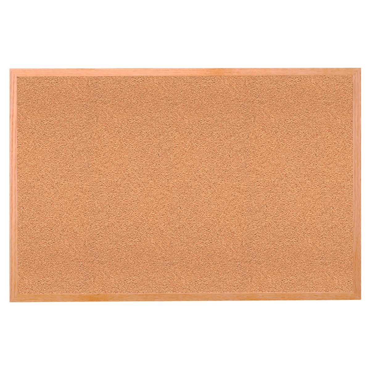 506525 3 x 5 ft. Bulletin Board - Natural Cork - Oak Wood Frame