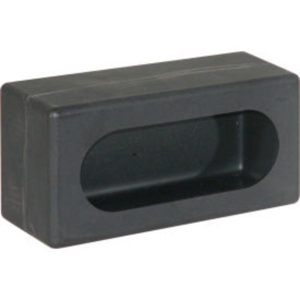 B545885 Single Oval Black Poly Light Cabinet, Black - Pack of 2