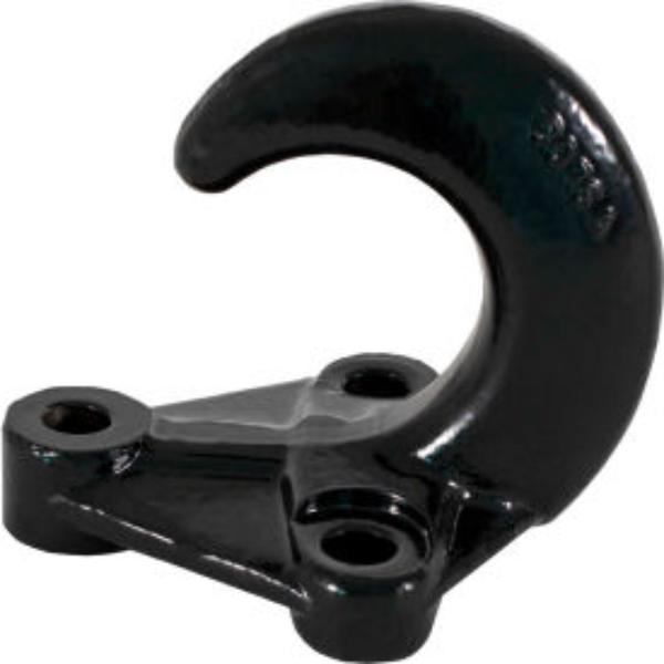 B2276274 3-Hole Black Powder Coated Drop Forged Bolt on Heavy-Duty Towing Hook - B076A - Pack of 2
