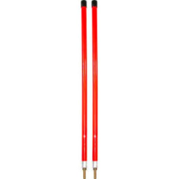 Buyers Products Company 3/4 x 36 Inch Bumper Marker Sight Rods with Hardware Fluorescent Orange - 1308111