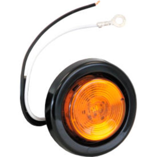 2"Amber Round Marker/Clearance Light Kit w/ 1 LED (PL-10 Connection, Includes Grommet & Plug)