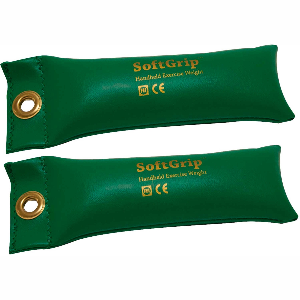 B2192673 CanDo SoftGrip Hand Weight - Green - Pack of 2 - 2 lbs