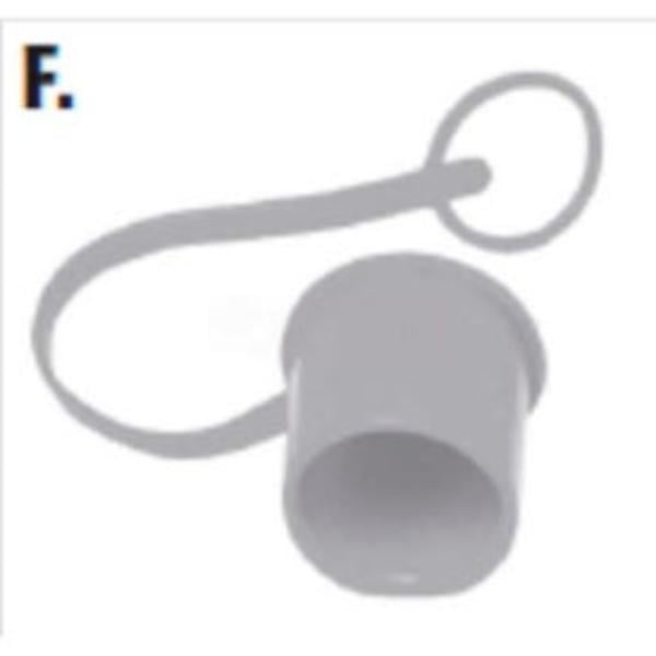 B919760 Flush-Face Coupler - FF08FC - 0.5 in. Body - Dust Cap - Female Coupler - Pack of 7