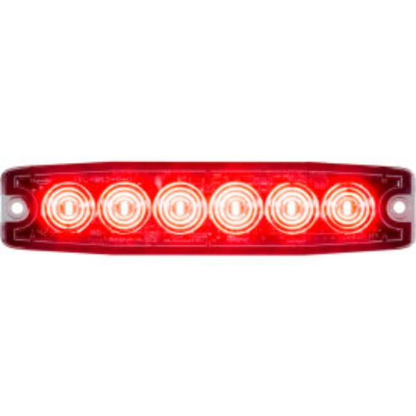 B2262839 5.14 in. Red Surface Mount Ultra-Thin LED Strobe Light - Clear - 8892203